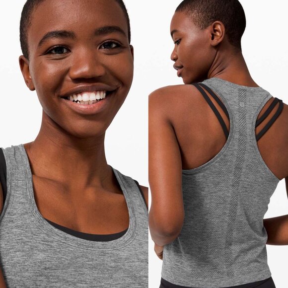 Lululemon‎ Swiftly Tech Racerback 2.0 Race Length Grey Womens Sz 10 NEW Tank Top - Picture 2 of 16